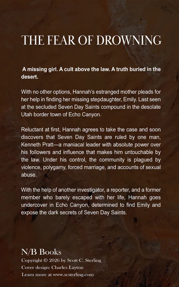 The Fear of Drowning - Crime Thriller Back Cover