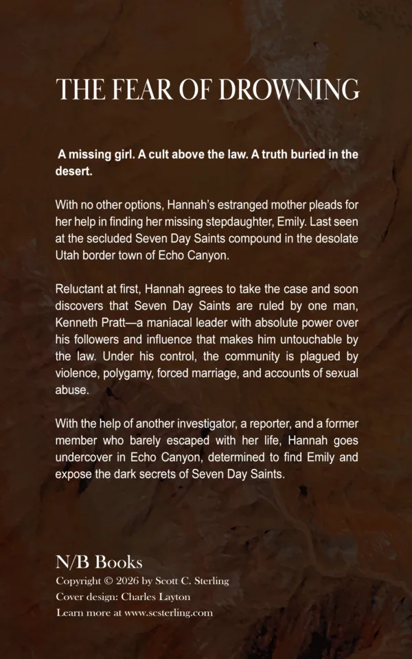 The Fear of Drowning - Crime Thriller Back Cover