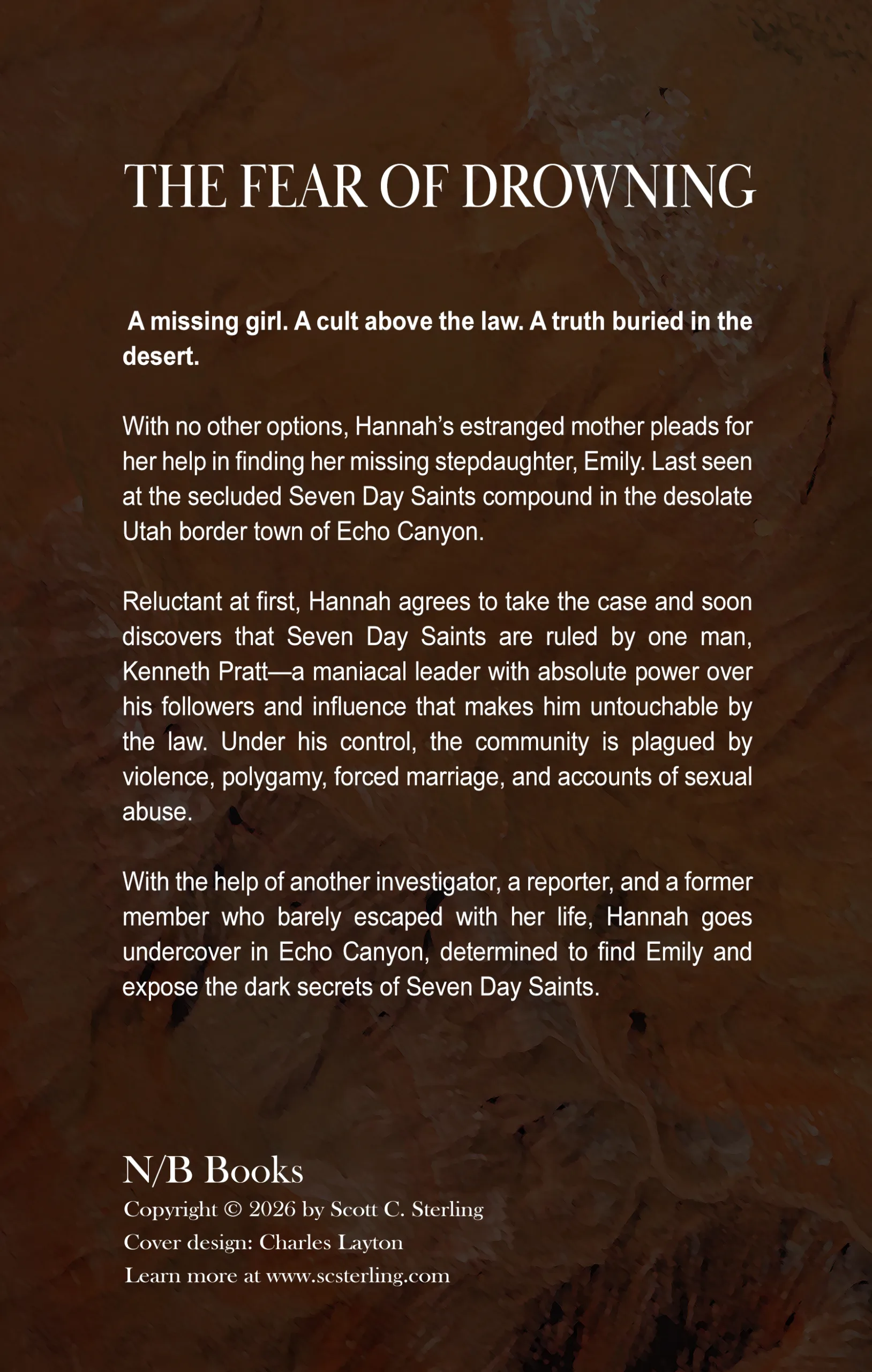 The Fear of Drowning - Crime Thriller Back Cover The Fear of Drowning - Crime Thriller Back Cover